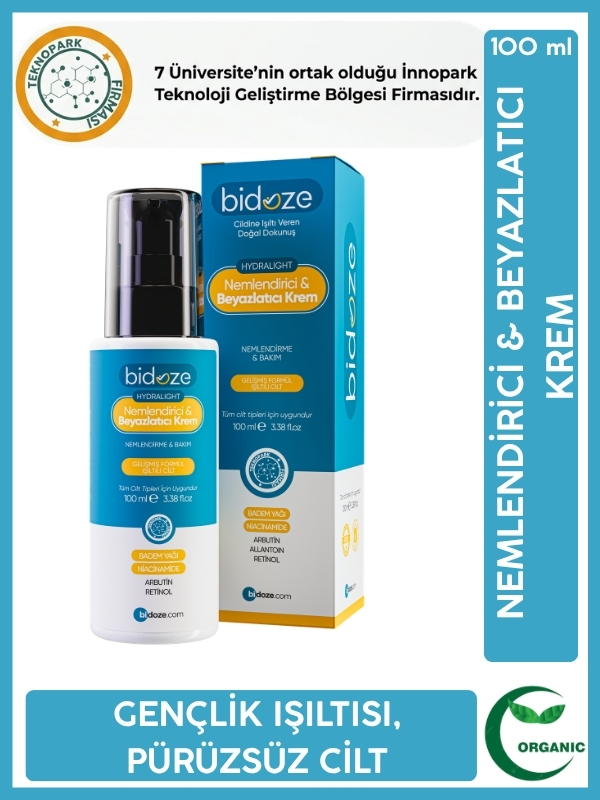 Bidoze Hydralight Nemlendirici & Beyazlatıcı Krem 100 Ml